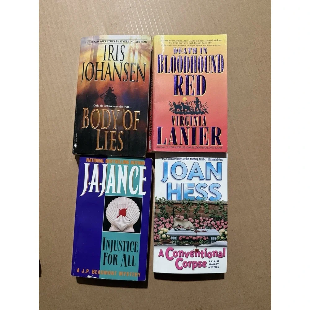 Lot of 10 random murder mystery novel paperback books,‎ various authors B6